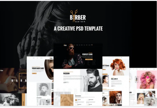 Barber – A Creative PSD Template barber a creative psd template