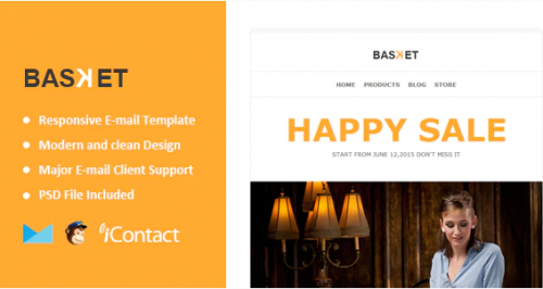 Basket – eCommerce Responsive E-mail Templates +Themebuilder Access basket ecommerce responsive e mail templates themebuilder access