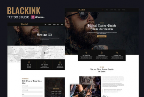 Blackink – Tattoo Studio Elementor Template Kit blackink tattoo studio elementor template kit