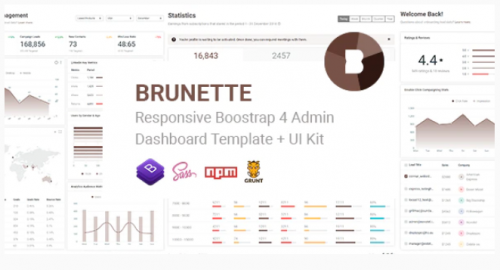 Brunette – Responsive Bootstrap 4 Admin & Powerful UI Kit brunette responsive bootstrap admin powerful ui kit