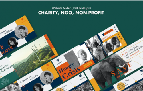Charity, NGO, Non-Profit PSD Website Slider charity ngo non profit website slider