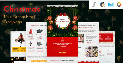 Christmas-Responsive Email Template + Online Builder christmas responsive email template online builder