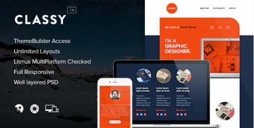 Classy – Responsive Email + Themebuilder Access classy responsive email themebuilder access