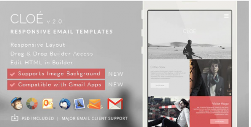 Cloe – Responsive Email Template + Builder Access cloe responsive email template builder access