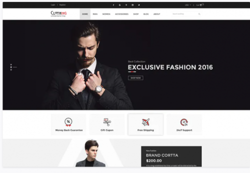 Clothing – eCommerce PSD Template clothing ecommerce psd template