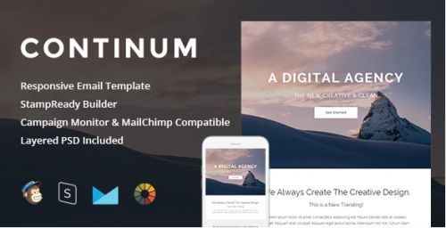 Continum – Responsive Email + StampReady Builder continum responsive email stampready builder