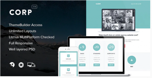 Corp – Responsive Email + Themebuilder Access corp responsive email themebuilder access