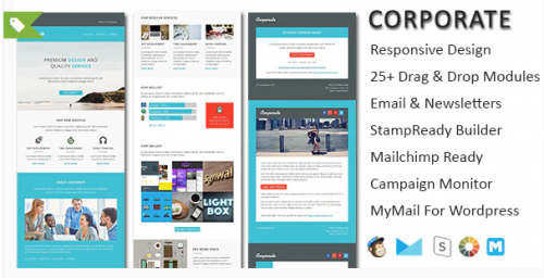 Corporate – responsive email newsletter templates with online Stampready & Mailchimp Builders Access corporate responsive email newsletter templates with online stampready mailchimp builders access