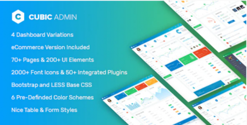 Cubic Admin – Dashboard + UI Kit Framework with Frontend Templates cubic admin dashboard ui kit framework with frontend templates
