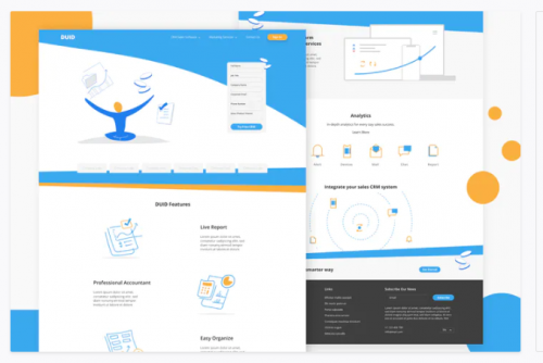 DUID – Accounting and CRM Website XD Template duid accounting and crm website xd template