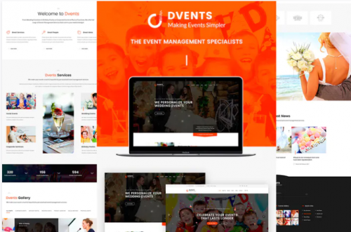 DVENTS – Events PSD Template dvents events psd template