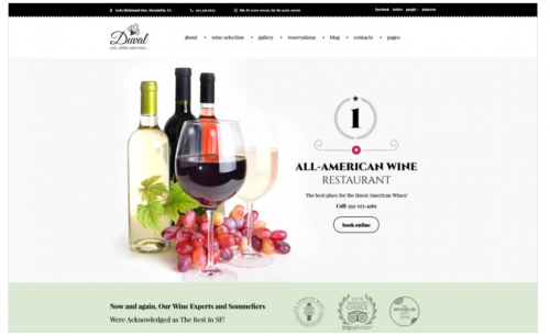 Duval – Wine Restaurant WordPress Theme duval wine restaurant wordpress theme
