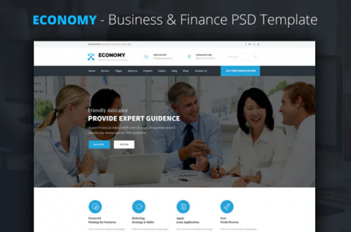 Economy – Finance & Business PSD Template economy finance business psd template