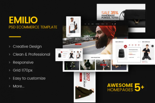 Emilio – Fashion Store PSD Template emilio fashion store psd template