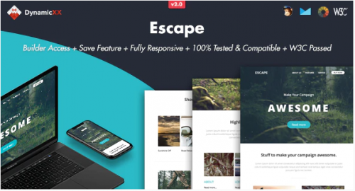 Escape – Responsive Email + Online Builder escape responsive email online builder