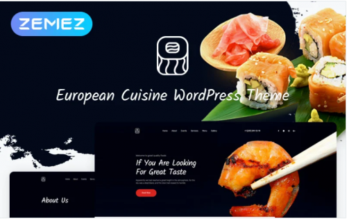 European Cuisine WordPress Theme european cuisine wordpress theme