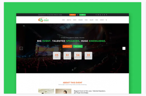 Events & Conference PSD Template events conference psd template