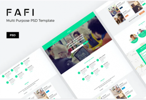 Fafi – Creative Agency Website PSD Template fafi – creative agency website psd template