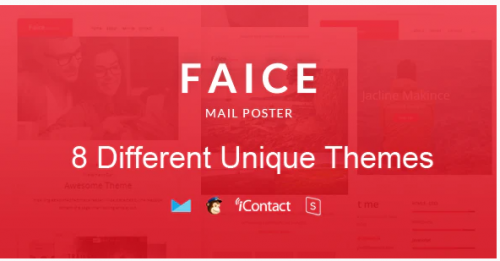 Faice Mail- 8 Unique Responsive Email set + Online Access faice mail unique responsive email set online access