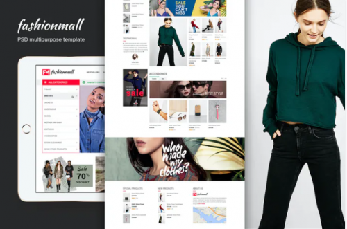 Fashion Mall eCommerce Website PSD Template fashion mall ecommerce website psd template