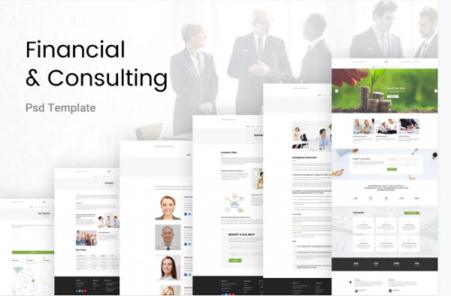 Financial & Consulting PSD Template financial consulting psd template