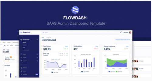 FlowDash – SAAS Admin Dashboard Template flowdash saas admin dashboard template
