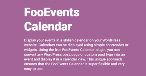 FooEvents Calendar 1.6.42 fooevents calendar