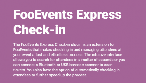 FooEvents Express Check-in 1.7.3 fooevents express check in