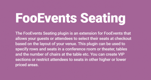 FooEvents Seating 1.7.1 fooevents seating