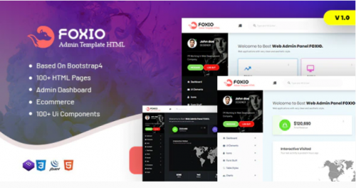 Foxio – Responsive Admin Dashboard Template foxio responsive admin dashboard template