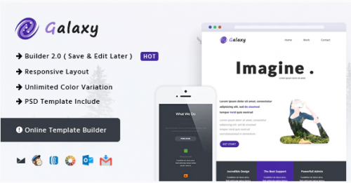 Galaxy – Responsive Email + Online Builder galaxy responsive email online builder