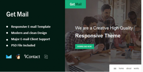 Get Mail – Responsive E-mail Template + Online Access get mail responsive e mail template online access