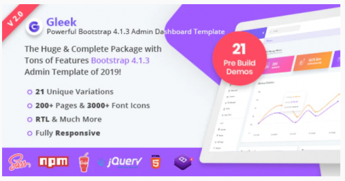 Gleek | Powerful Bootstrap 4 Admin Dashboard Template gleek powerful bootstrap admin dashboard template