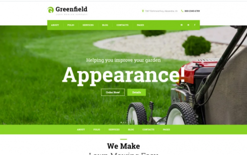 GreenField – Lawn Mowing Company Responsive WordPress Theme greenfield lawn mowing company responsive wordpress theme