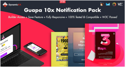 Guapa – Pack of 10 Notification Emails + Online Builder guapa pack of notification emails online builder