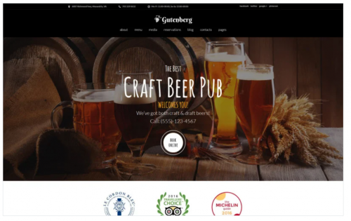 GutenBerg – Beer Pub and Brewery WordPress Theme gutenberg beer pub and brewery wordpress theme