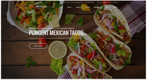 Hidalgo – Mexican Food Restaurant WordPress Theme hidalgo mexican food restaurant wordpress theme
