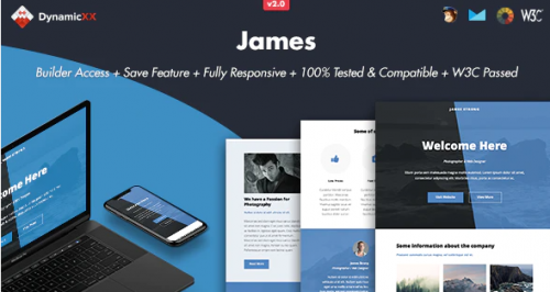 James – Responsive Email + Online Template Builder james responsive email online template builder