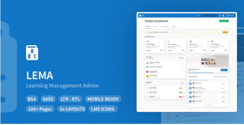 LEMA – Learning Management System Admin Template lema learning management system admin template