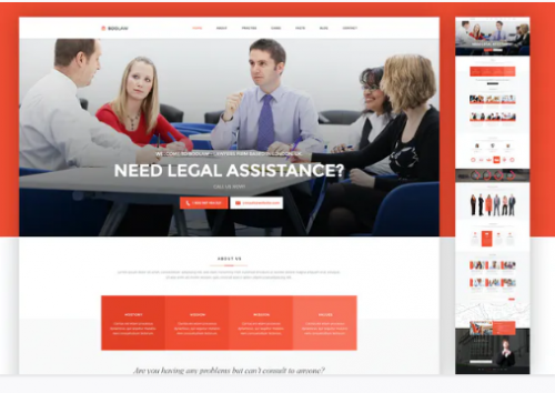 Lawyer Web Template – PSD lawyer web template psd