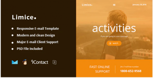 Limice – Responsive E-mail Template + Online Access limice responsive e mail template online access