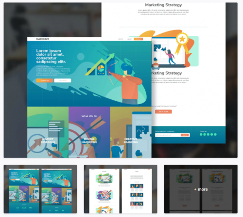 MARKEZZY – Website XD Template & Illustration Kit markezzy website xd template illustration kit