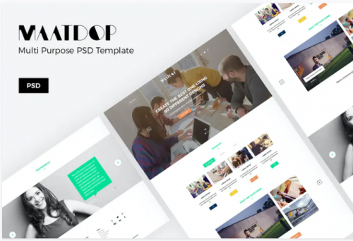 Maatdop – Minimal Design Website PSD Template maatdop – minimal design website psd template