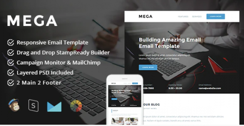 Mega – Responsive Email + StampReady Builder mega responsive email stampready builder