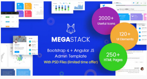 MegaStack – Bootstrap 4 & Angular JS Admin Dashboard Template and UI Framework megastack bootstrap angular js admin dashboard template and ui framework