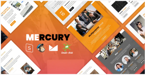 Mercury – Responsive Email Template with Mailchimp Editor, StampReady Builder & Online Composer mercury responsive email template with mailchimp editor stampready builder online composer