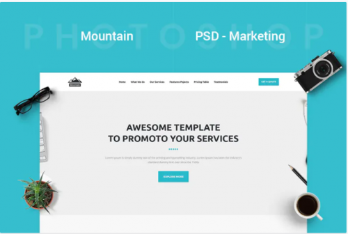 Mountain – Marketing PSD Template mountain marketing psd template
