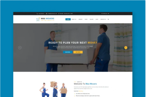 Movers Website PSD Template movers website psd template