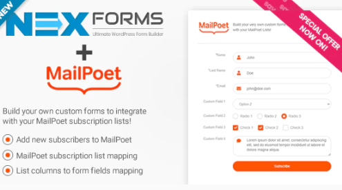 NEX-Forms – MailPoet Add-on 1.0 nex forms mailpoet add on