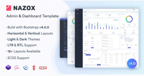 Nazox – Admin & Dashboard Template nazox admin dashboard template